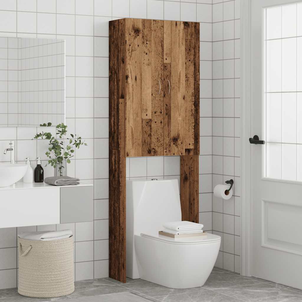 Wasmachinekast 64x25,5x190 cm oud houtkleurig is nu te koop bij PeponiXL, paradijselijk wonen!