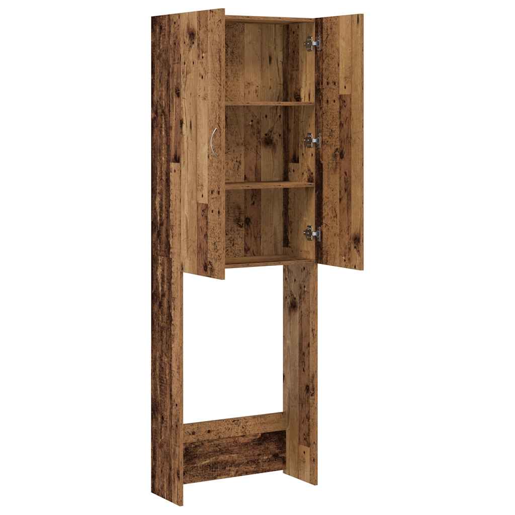 Wasmachinekast 64x25,5x190 cm oud houtkleurig is nu te koop bij PeponiXL, paradijselijk wonen!