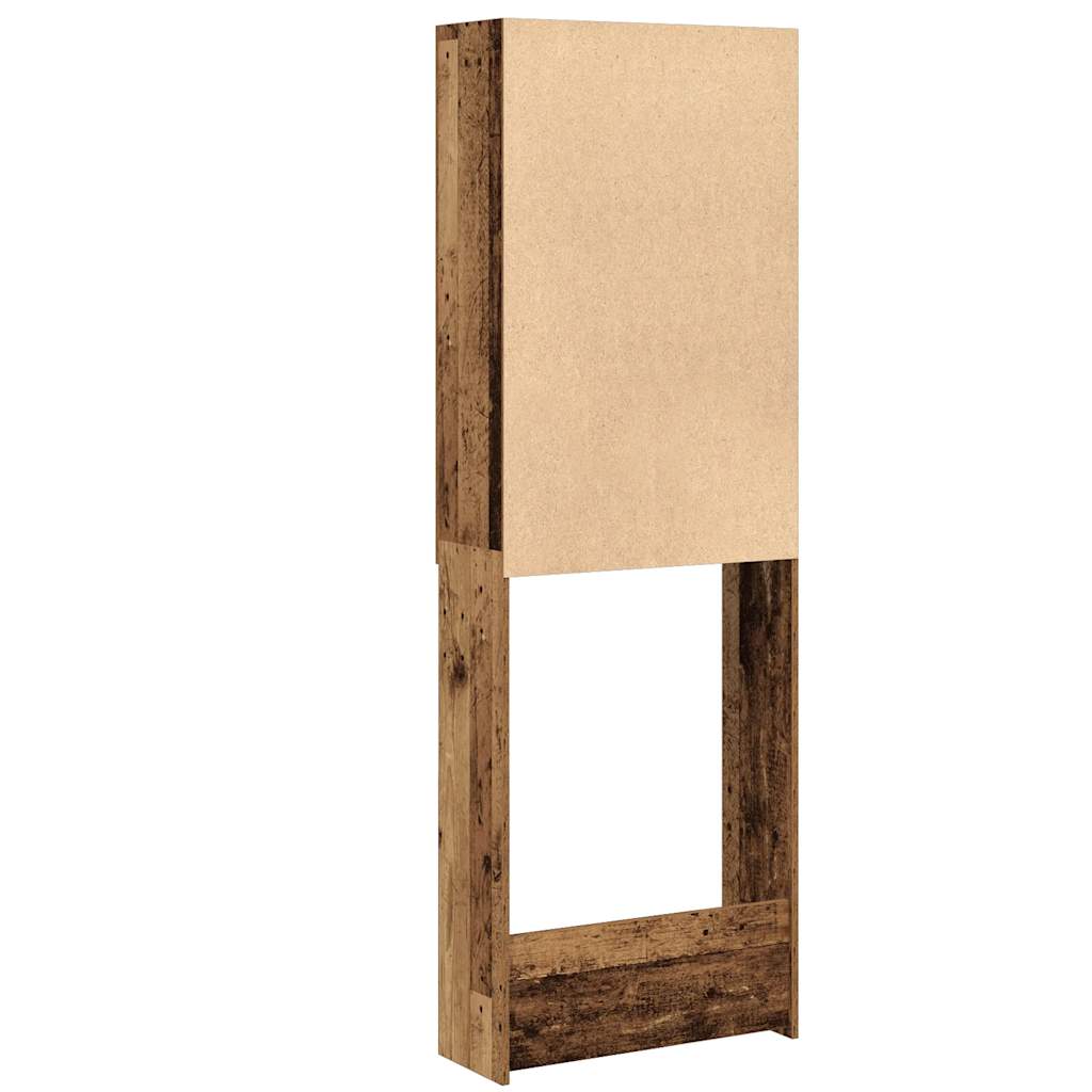 Wasmachinekast 64x25,5x190 cm oud houtkleurig is nu te koop bij PeponiXL, paradijselijk wonen!