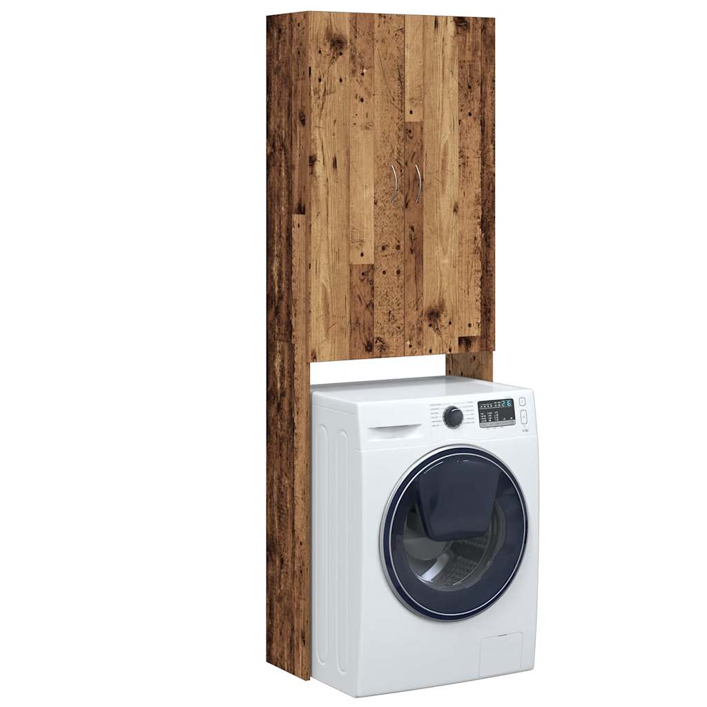 Wasmachinekast 64x25,5x190 cm oud houtkleurig is nu te koop bij PeponiXL, paradijselijk wonen!