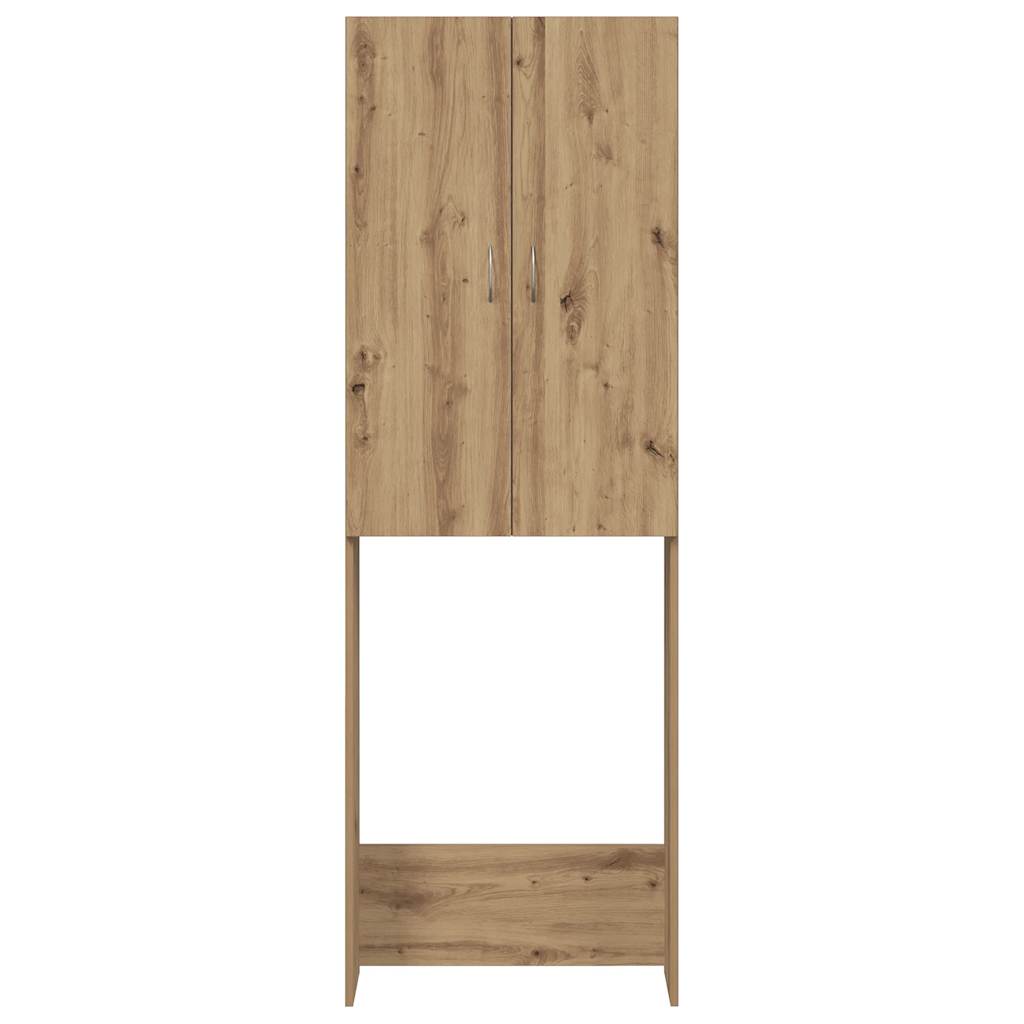 Wasmachinekast 64x25,5x190 cm artisanaal eikenkleur is nu te koop bij PeponiXL, paradijselijk wonen!