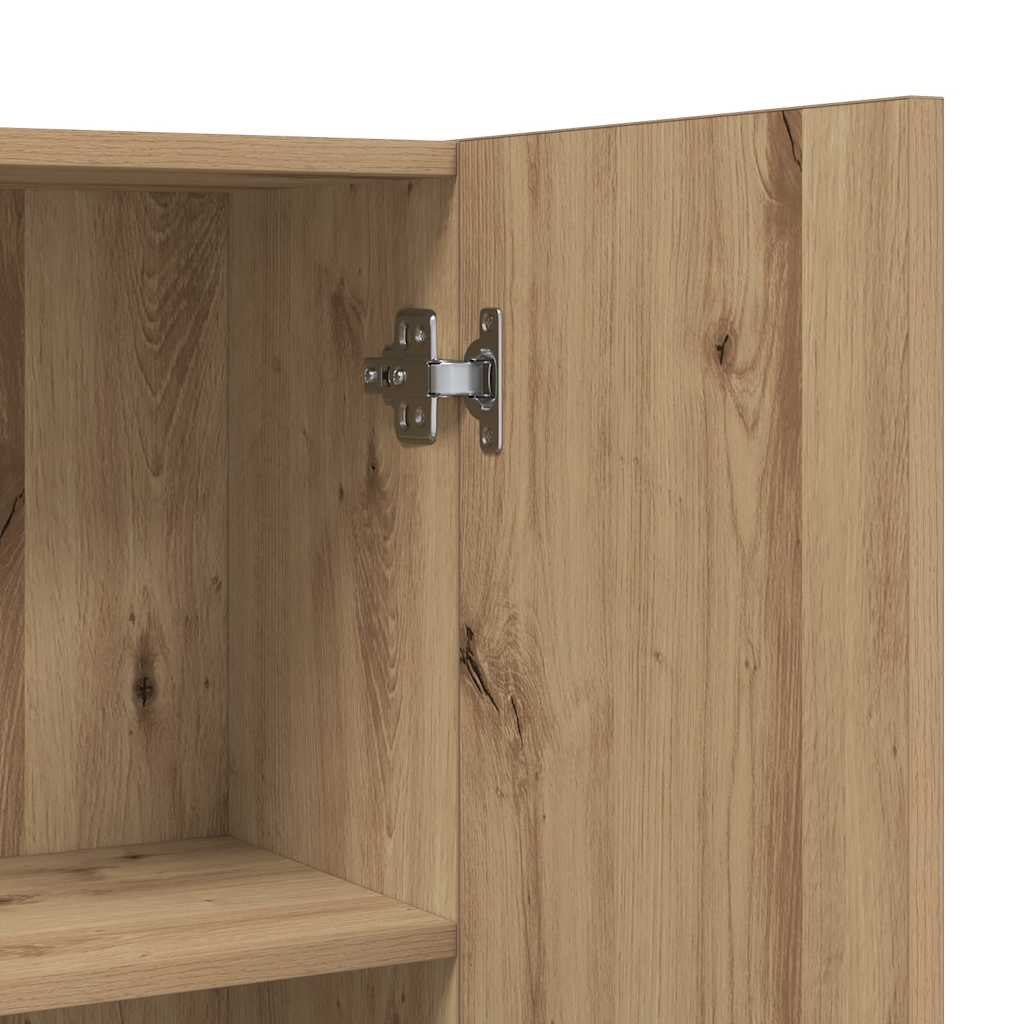Wasmachinekast 64x25,5x190 cm artisanaal eikenkleur is nu te koop bij PeponiXL, paradijselijk wonen!