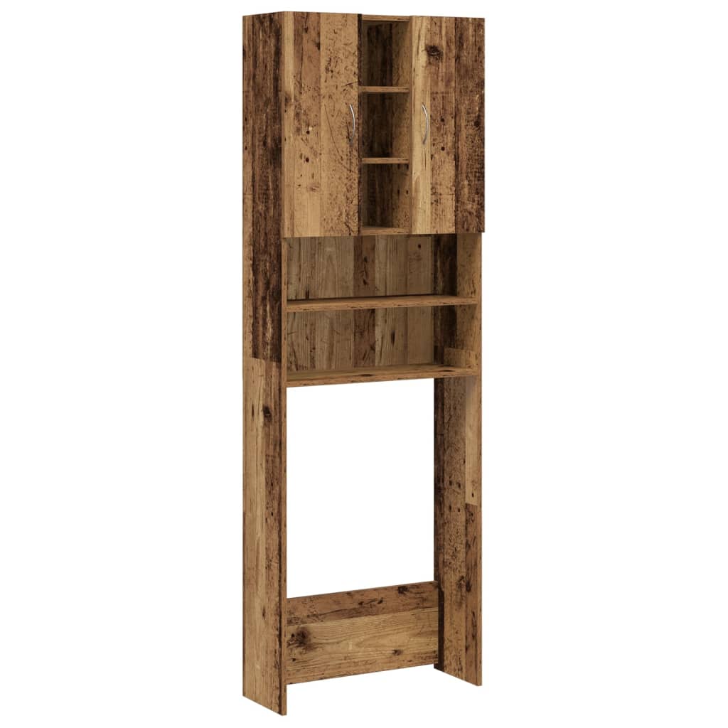 Wasmachinekast 64x25,5x190 cm oud houtkleurig is nu te koop bij PeponiXL, paradijselijk wonen!