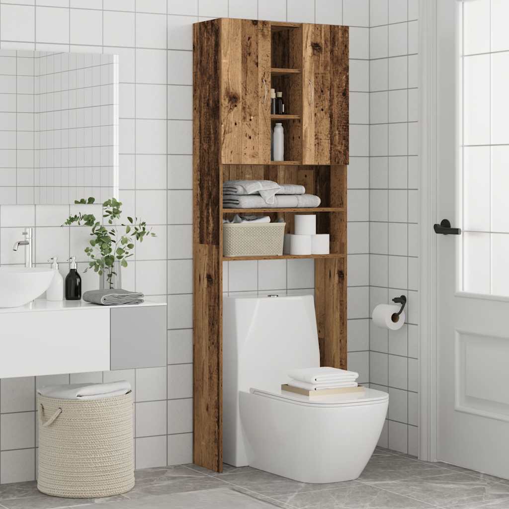 Wasmachinekast 64x25,5x190 cm oud houtkleurig is nu te koop bij PeponiXL, paradijselijk wonen!