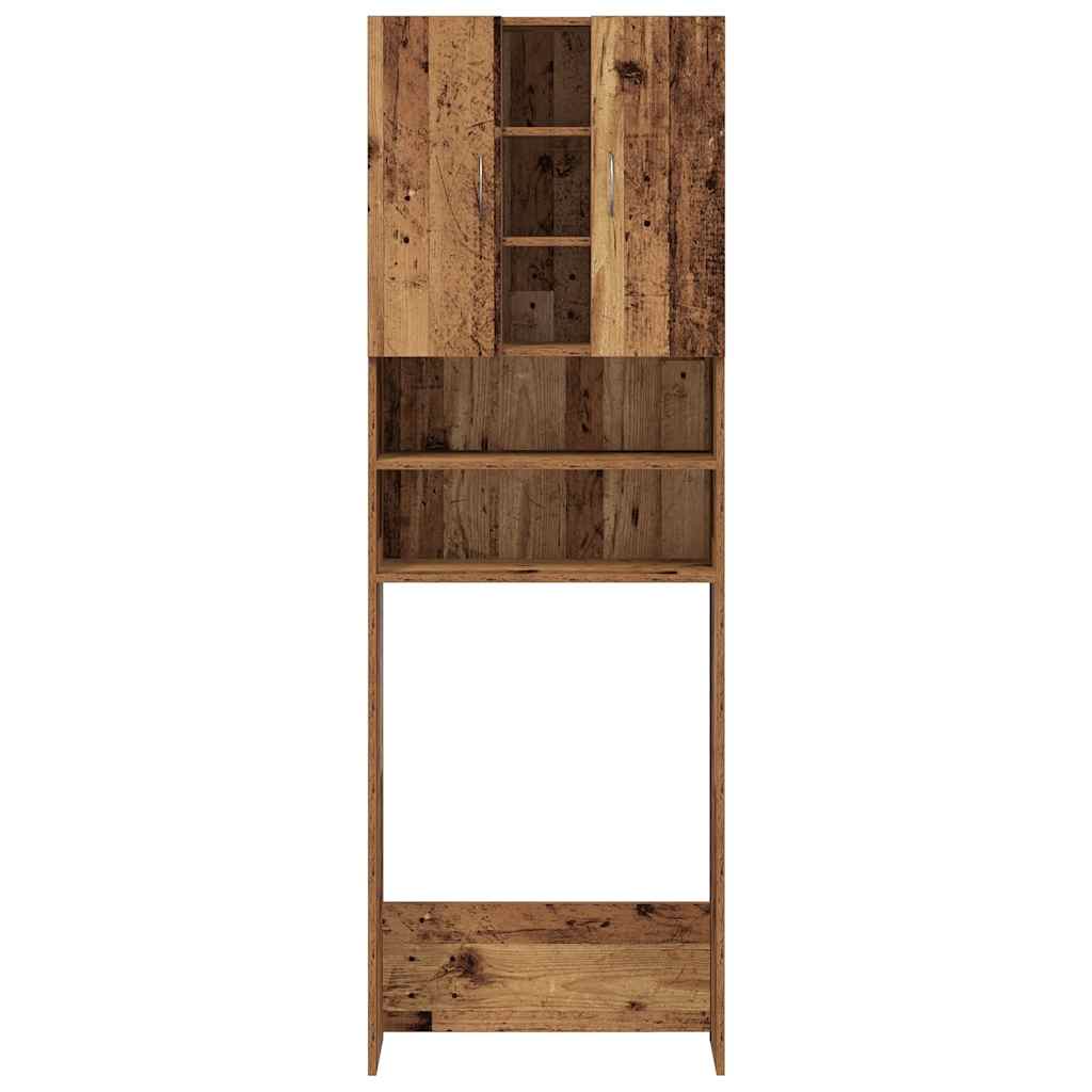 Wasmachinekast 64x25,5x190 cm oud houtkleurig is nu te koop bij PeponiXL, paradijselijk wonen!