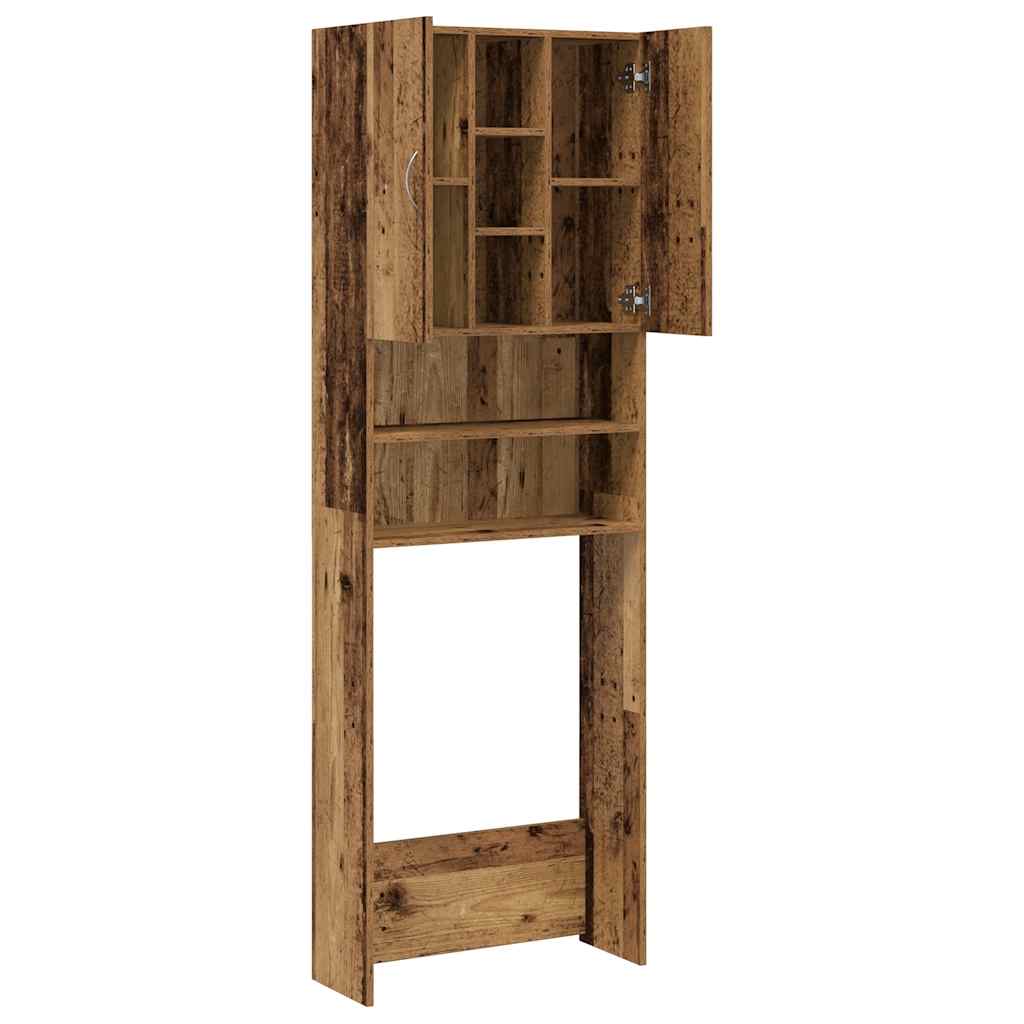 Wasmachinekast 64x25,5x190 cm oud houtkleurig is nu te koop bij PeponiXL, paradijselijk wonen!