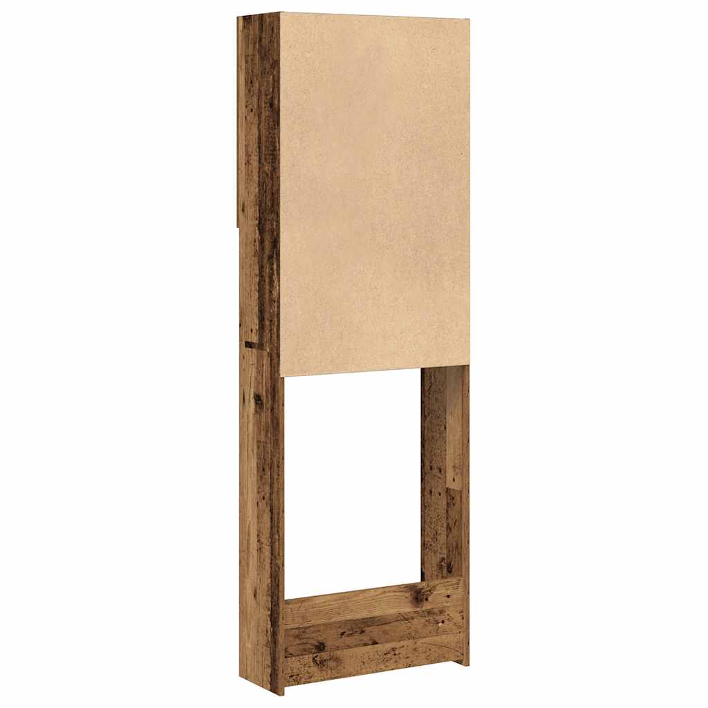 Wasmachinekast 64x25,5x190 cm oud houtkleurig is nu te koop bij PeponiXL, paradijselijk wonen!