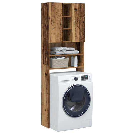 Wasmachinekast 64x25,5x190 cm oud houtkleurig is nu te koop bij PeponiXL, paradijselijk wonen!