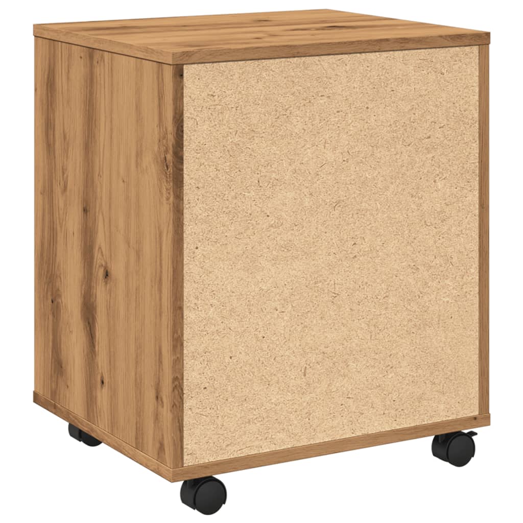 Rolkast 45x38x54 cm bewerkt hout artisanaal eikenkleur is nu te koop bij PeponiXL, paradijselijk wonen!