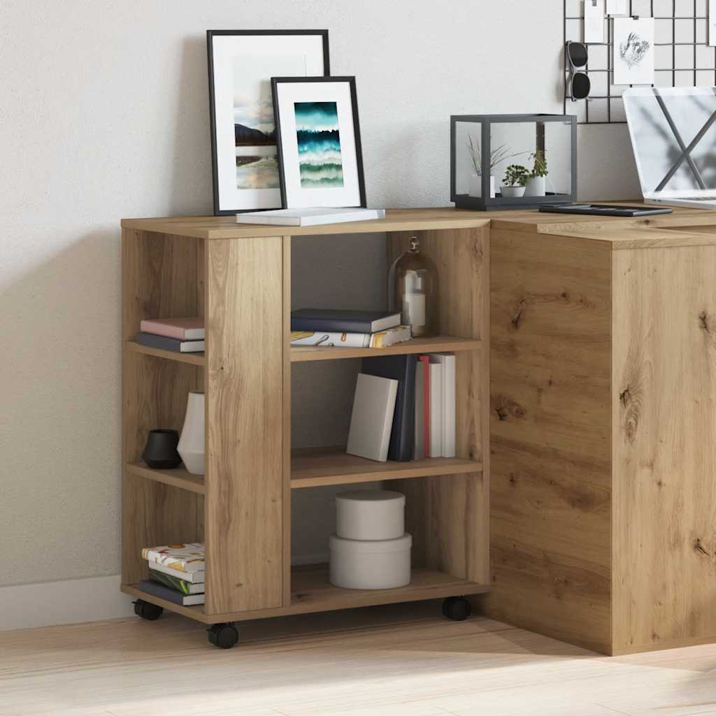 Rolkast 60x35x75 cm bewerkt hout artisanaal eikenkleurig is nu te koop bij PeponiXL, paradijselijk wonen!