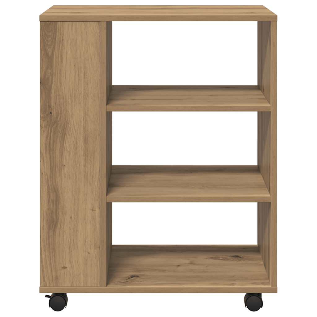 Rolkast 60x35x75 cm bewerkt hout artisanaal eikenkleurig is nu te koop bij PeponiXL, paradijselijk wonen!