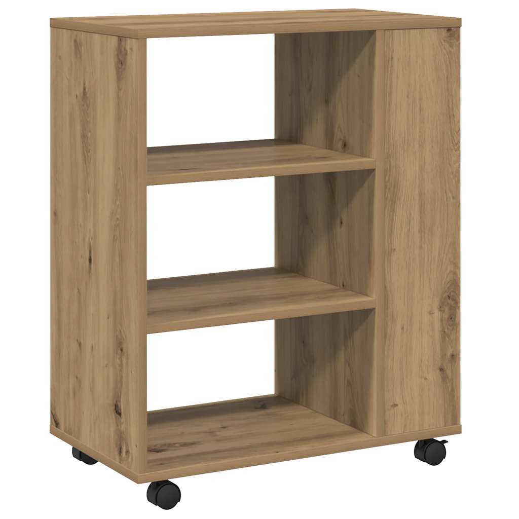 Rolkast 60x35x75 cm bewerkt hout artisanaal eikenkleurig is nu te koop bij PeponiXL, paradijselijk wonen!