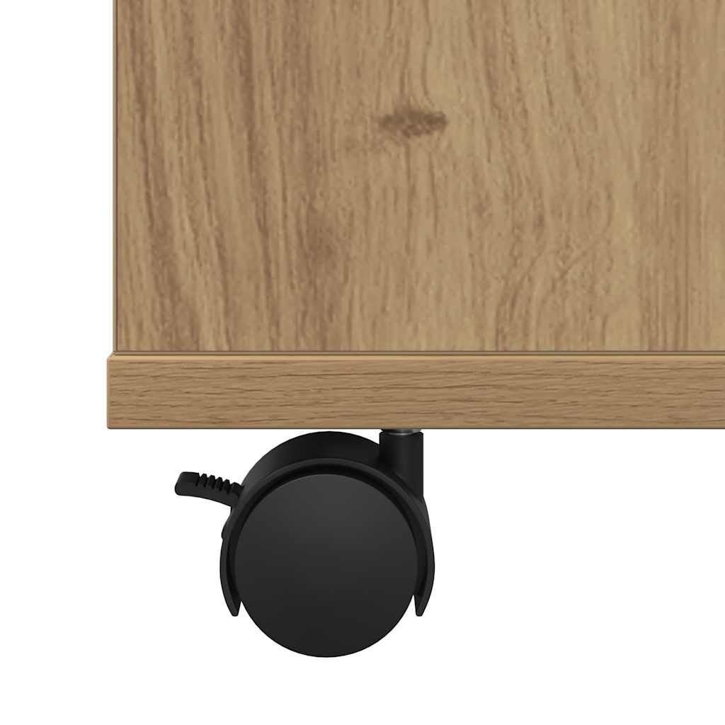 Rolkast 60x35x75 cm bewerkt hout artisanaal eikenkleurig is nu te koop bij PeponiXL, paradijselijk wonen!