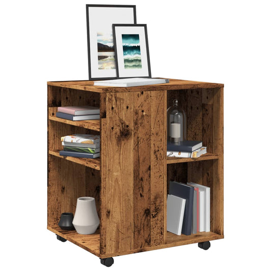 Rolkast 60x53x72 cm bewerkt hout oud houtkleurig is nu te koop bij PeponiXL, paradijselijk wonen!