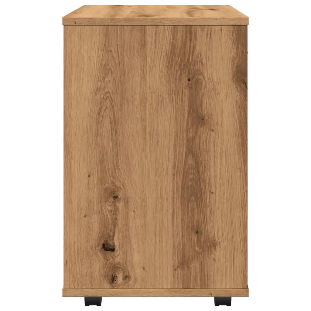 Rolkast 46x36x59 cm bewerkt hout artisanaal eikenkleurig is nu te koop bij PeponiXL, paradijselijk wonen!