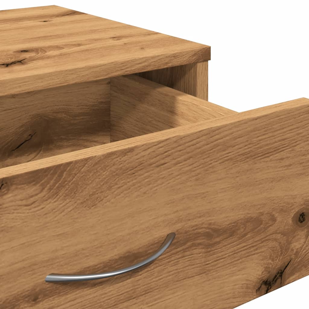 Rolkast 46x36x59 cm bewerkt hout artisanaal eikenkleurig is nu te koop bij PeponiXL, paradijselijk wonen!