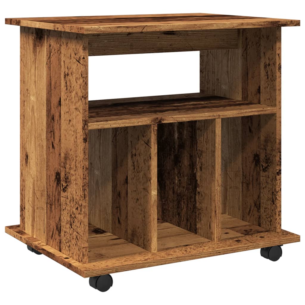 Rolkast 60x45x60 cm bewerkt hout oud houtkleurig is nu te koop bij PeponiXL, paradijselijk wonen!