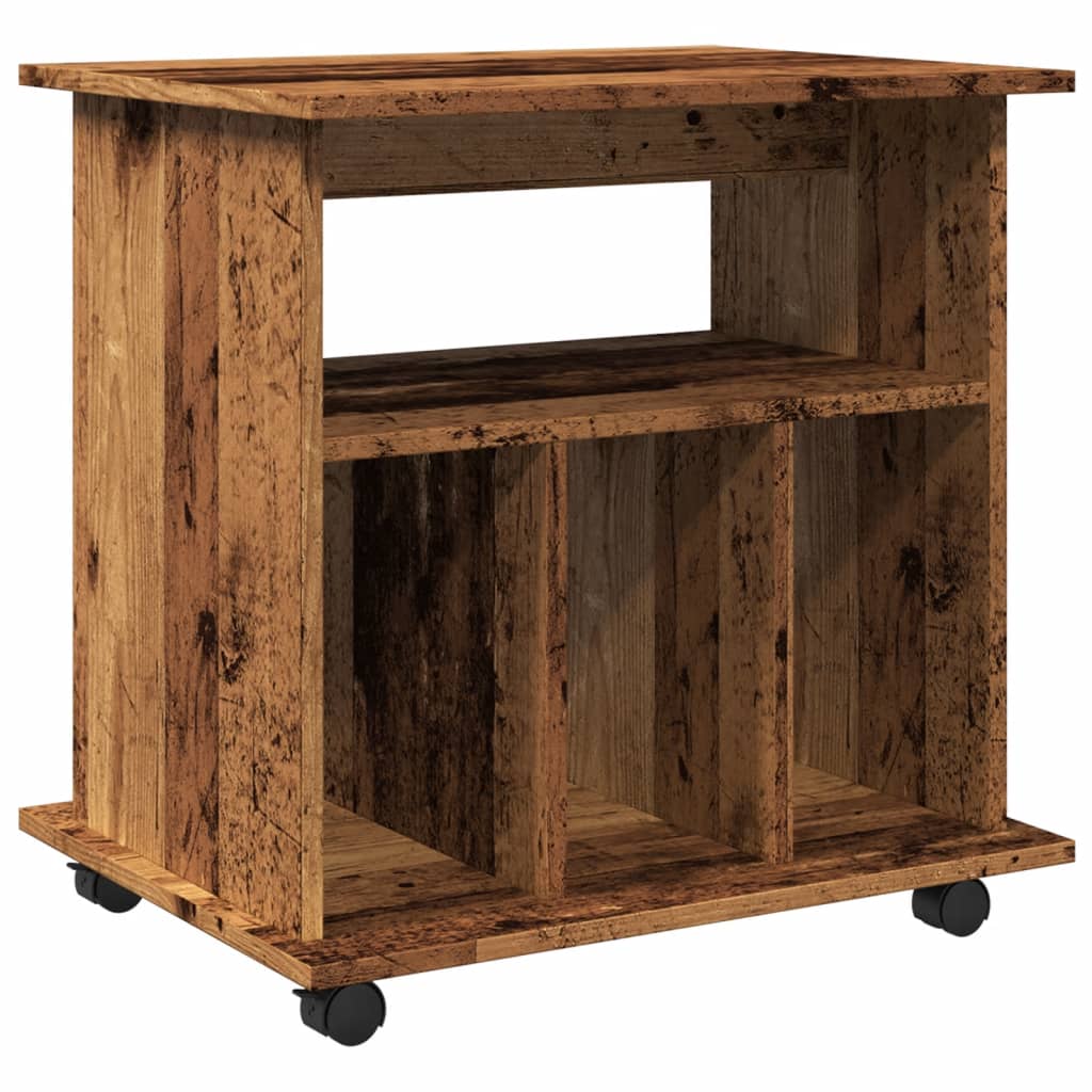Rolkast 60x45x60 cm bewerkt hout oud houtkleurig is nu te koop bij PeponiXL, paradijselijk wonen!