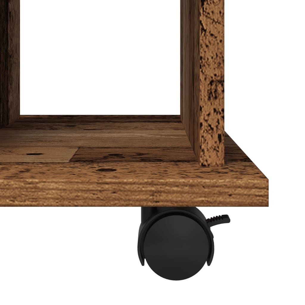 Rolkast 60x45x60 cm bewerkt hout oud houtkleurig is nu te koop bij PeponiXL, paradijselijk wonen!