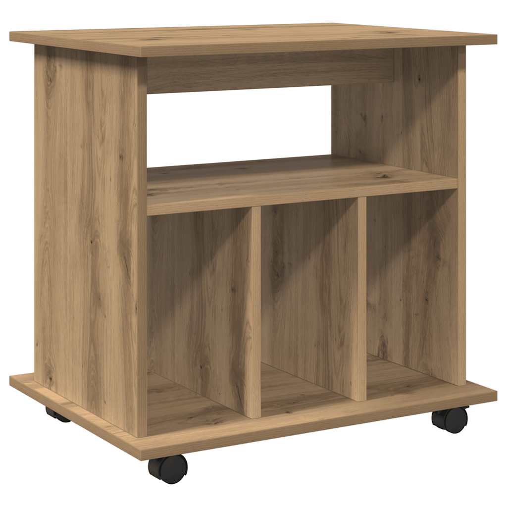 Rolkast 60x45x60 cm bewerkt hout artisanaal eikenkleurig is nu te koop bij PeponiXL, paradijselijk wonen!