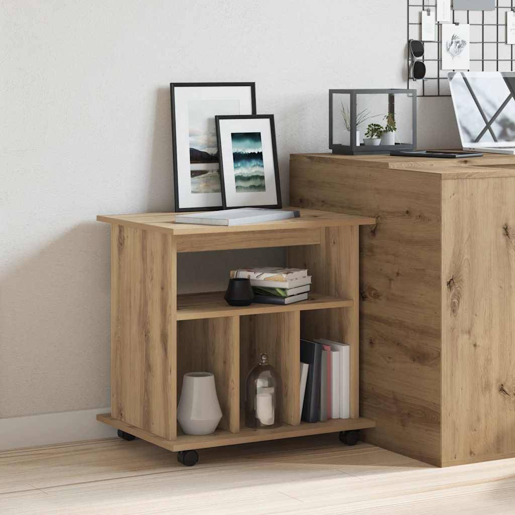 Rolkast 60x45x60 cm bewerkt hout artisanaal eikenkleurig is nu te koop bij PeponiXL, paradijselijk wonen!