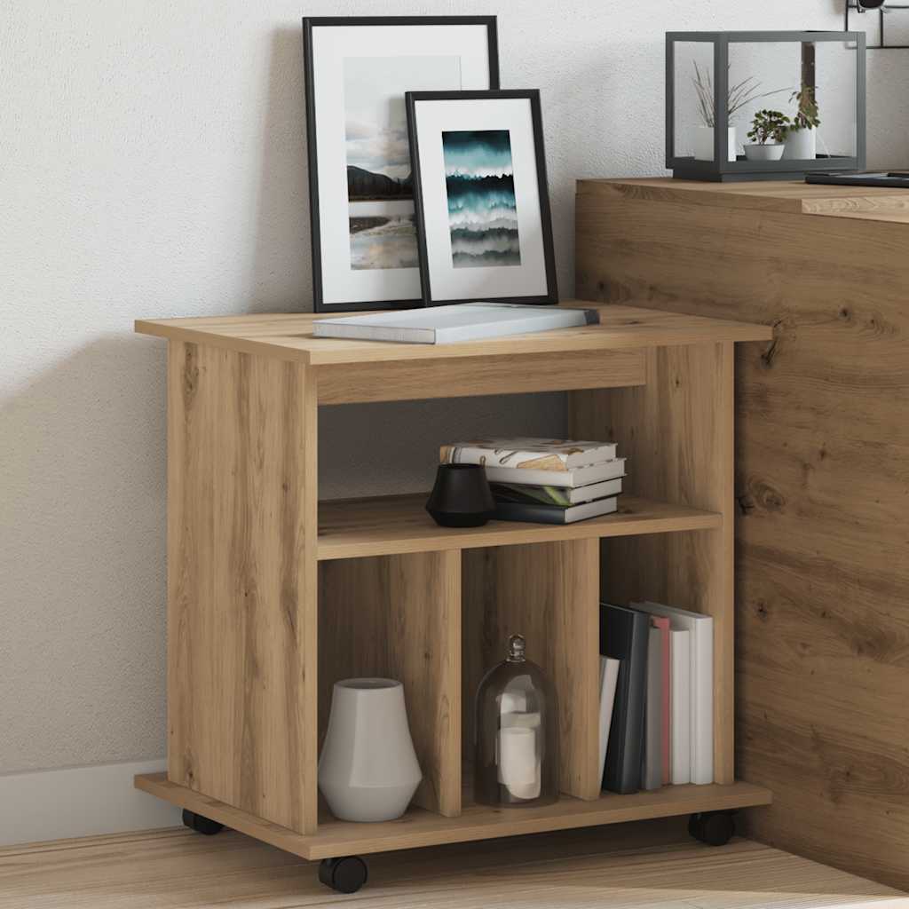 Rolkast 60x45x60 cm bewerkt hout artisanaal eikenkleurig is nu te koop bij PeponiXL, paradijselijk wonen!