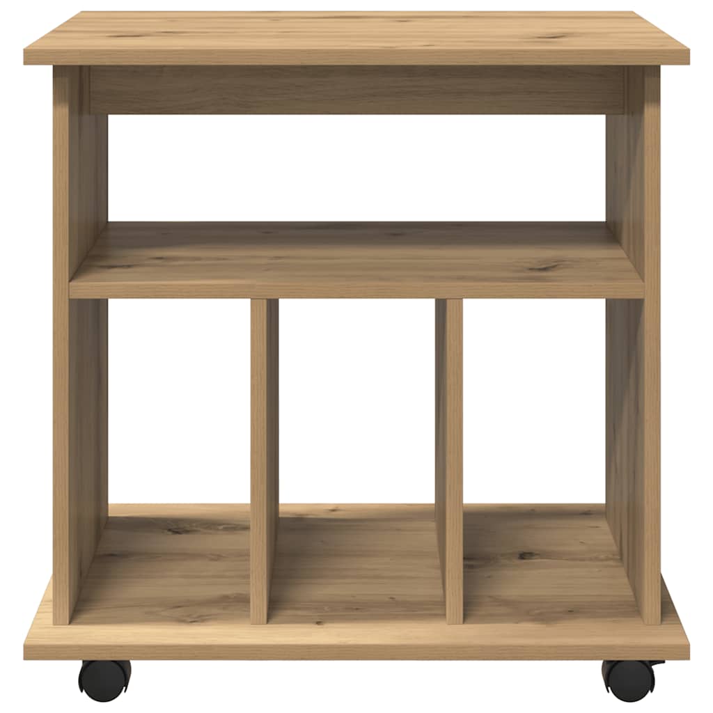 Rolkast 60x45x60 cm bewerkt hout artisanaal eikenkleurig is nu te koop bij PeponiXL, paradijselijk wonen!