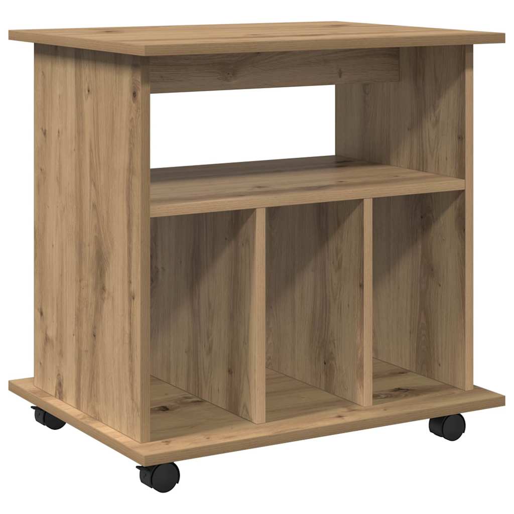 Rolkast 60x45x60 cm bewerkt hout artisanaal eikenkleurig is nu te koop bij PeponiXL, paradijselijk wonen!