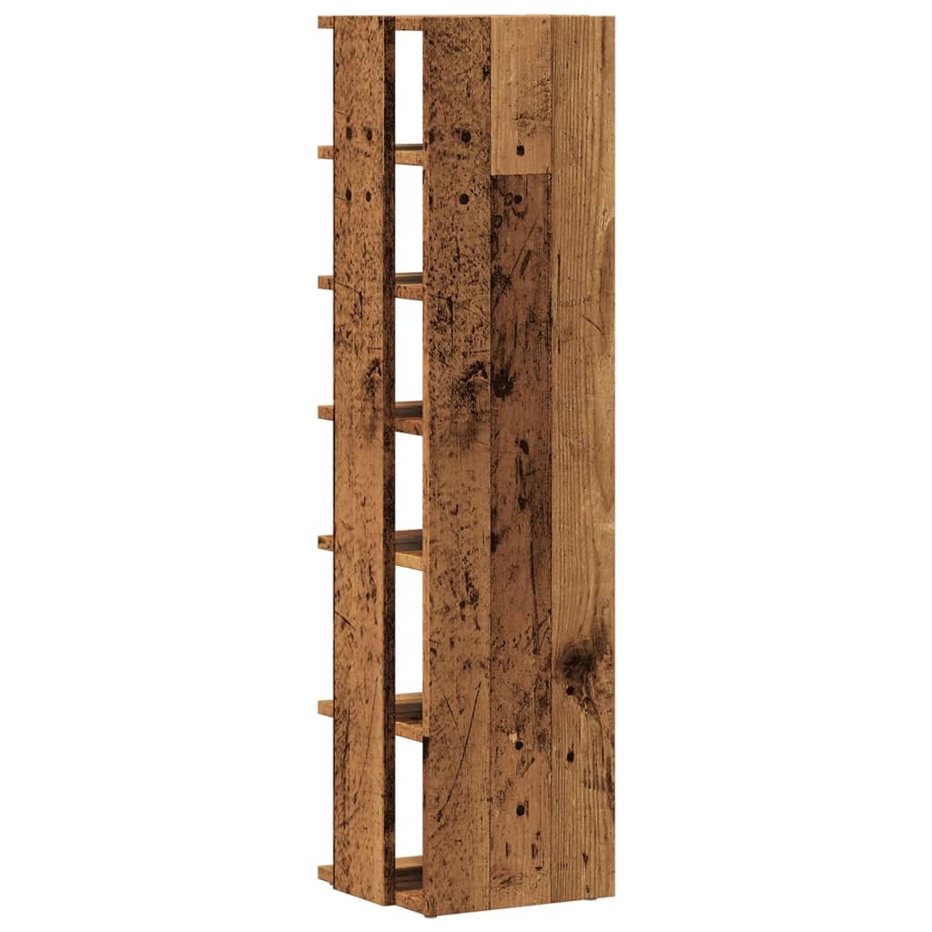 Schoenenkast 28x27x102 cm bewerkt hout oud houtkleurig is nu te koop bij PeponiXL, paradijselijk wonen!