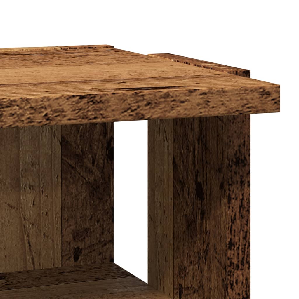 Schoenenkast 28x27x102 cm bewerkt hout oud houtkleurig is nu te koop bij PeponiXL, paradijselijk wonen!