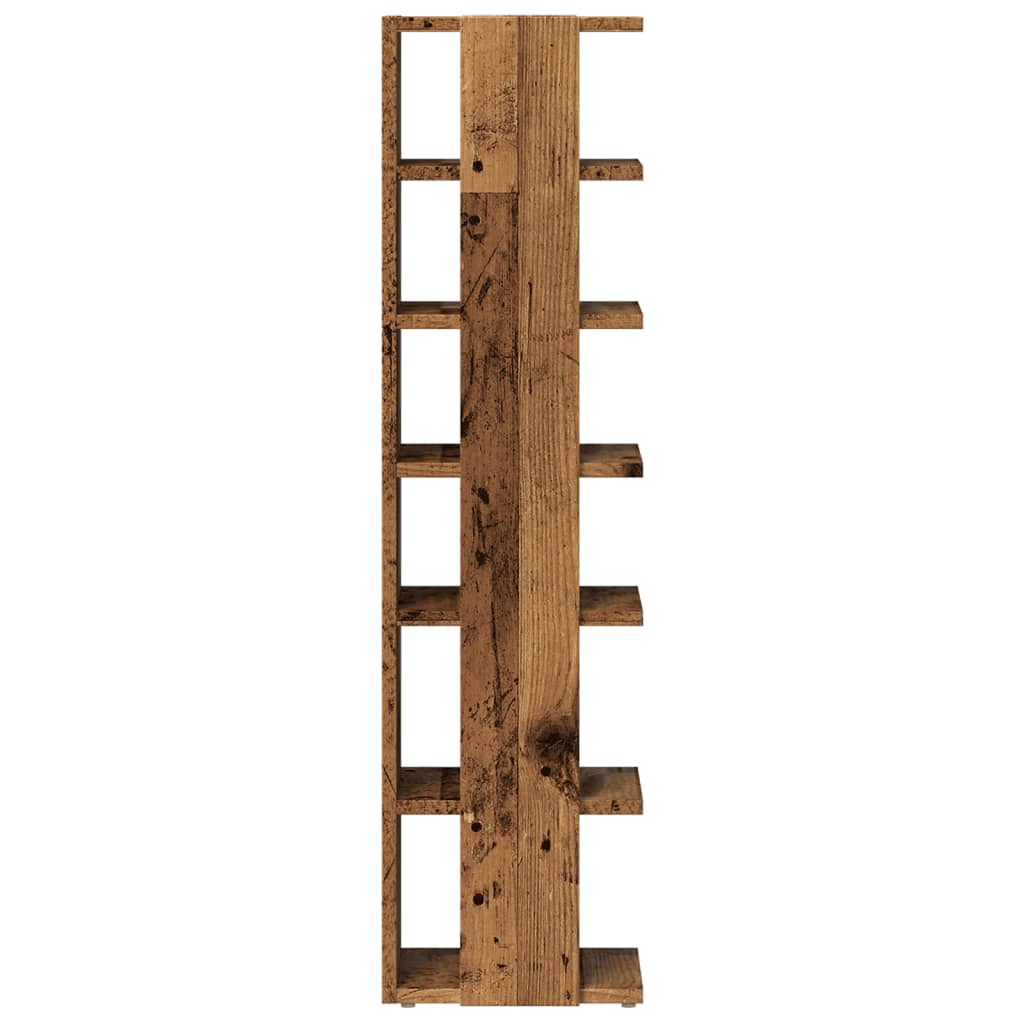 Schoenenkasten 2 st 28x27x102 cm bewerkt hout oud houtkleurig is nu te koop bij PeponiXL, paradijselijk wonen!