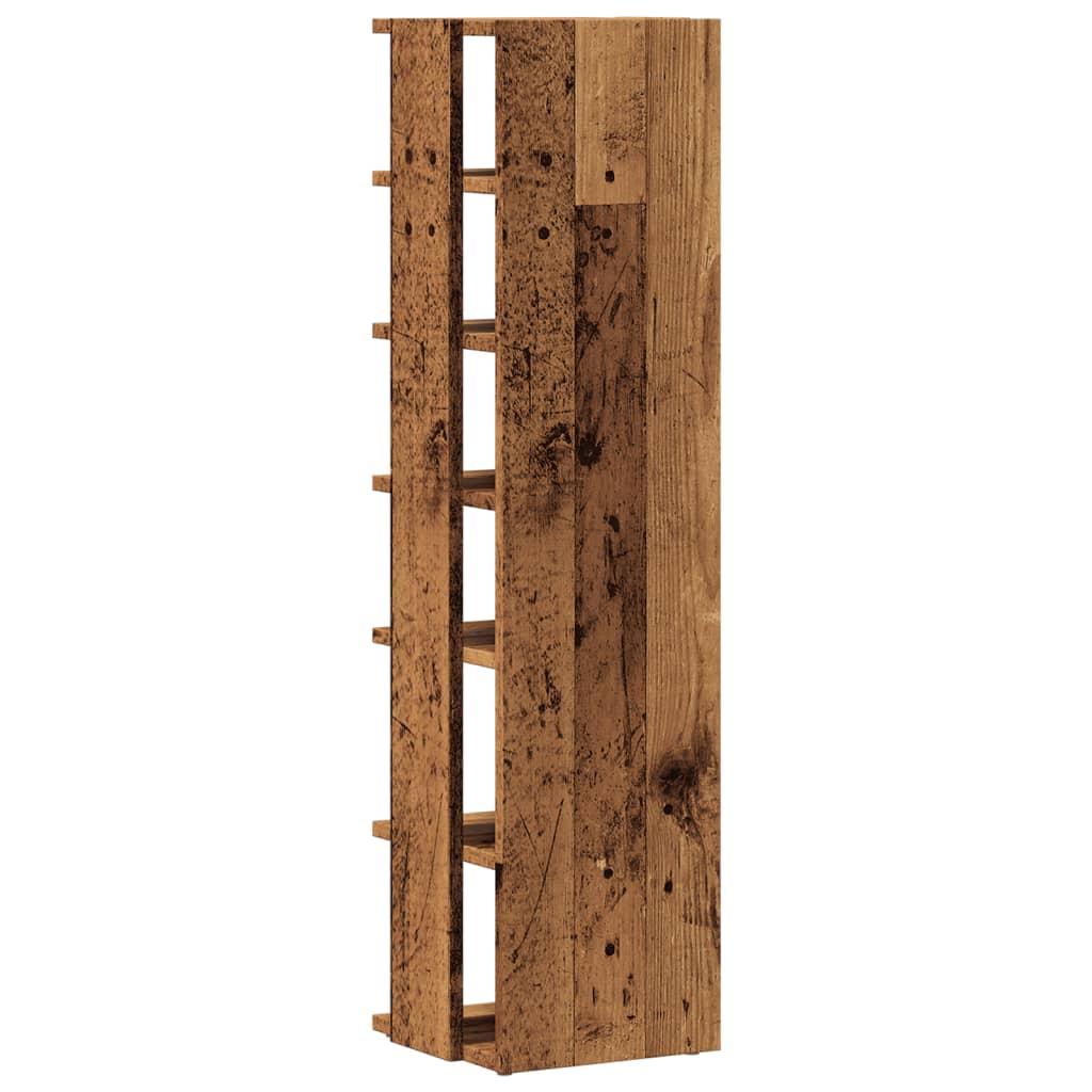 Schoenenkasten 2 st 28x27x102 cm bewerkt hout oud houtkleurig is nu te koop bij PeponiXL, paradijselijk wonen!