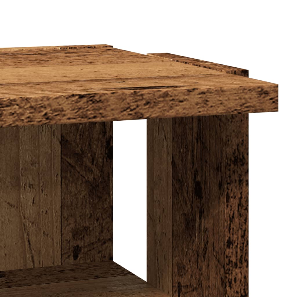 Schoenenkasten 2 st 28x27x102 cm bewerkt hout oud houtkleurig is nu te koop bij PeponiXL, paradijselijk wonen!