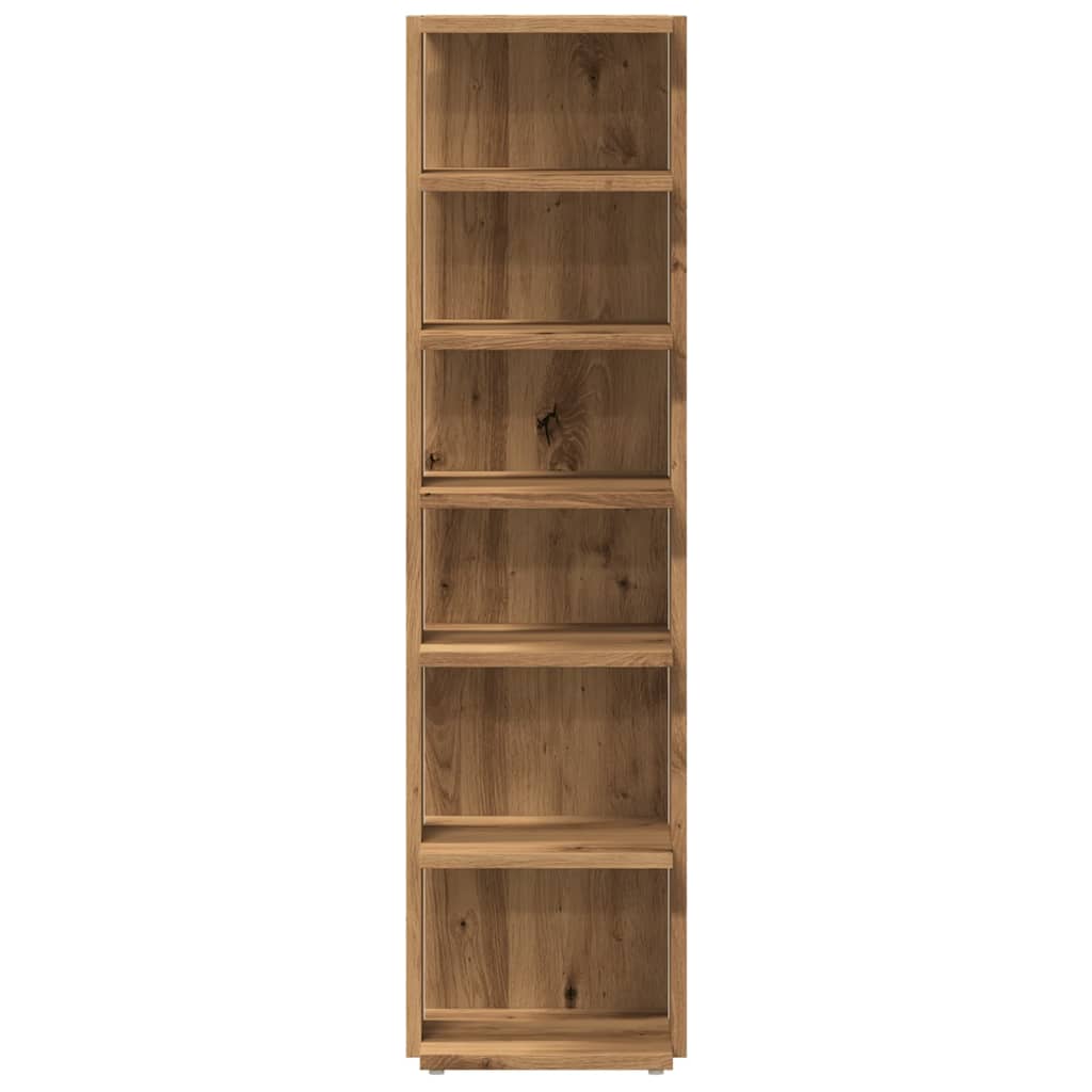 Schoenenkast 28x27x102 cm bewerkt hout artisanaal eikenkleurig is nu te koop bij PeponiXL, paradijselijk wonen!