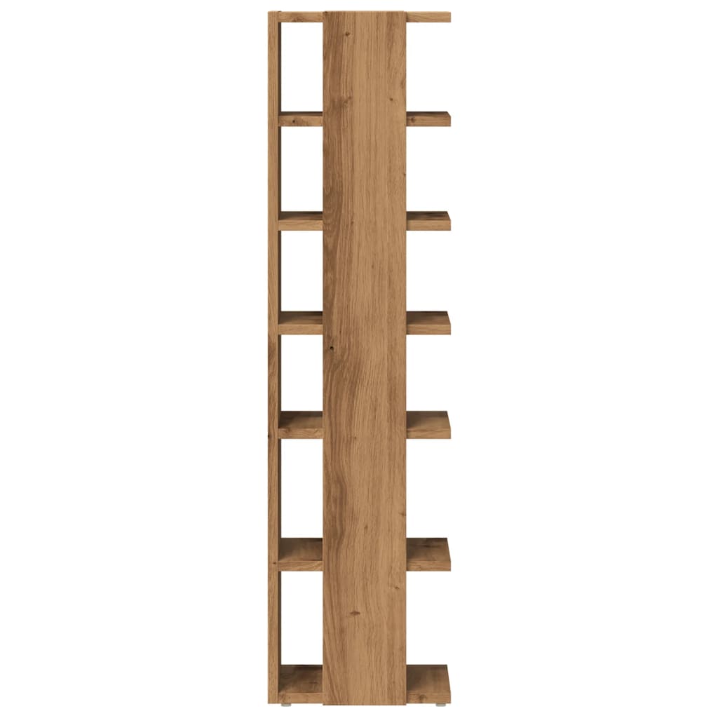 Schoenenkast 28x27x102 cm bewerkt hout artisanaal eikenkleurig is nu te koop bij PeponiXL, paradijselijk wonen!