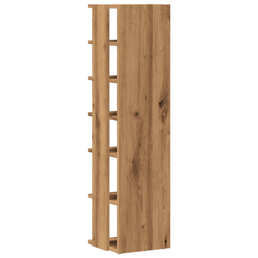 Schoenenkast 28x27x102 cm bewerkt hout artisanaal eikenkleurig is nu te koop bij PeponiXL, paradijselijk wonen!