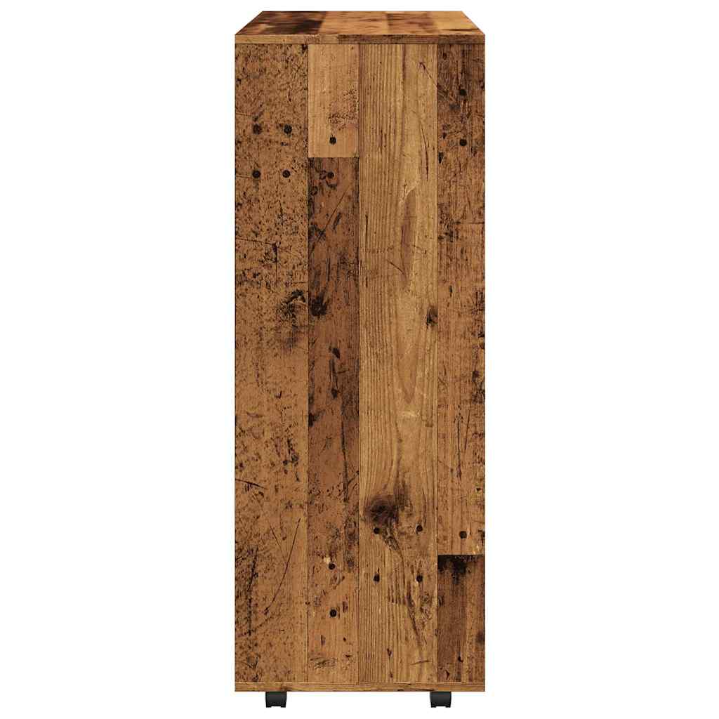 Kledingkast 80x40x110 cm bewerkt hout oud houtkleurig is nu te koop bij PeponiXL, paradijselijk wonen!