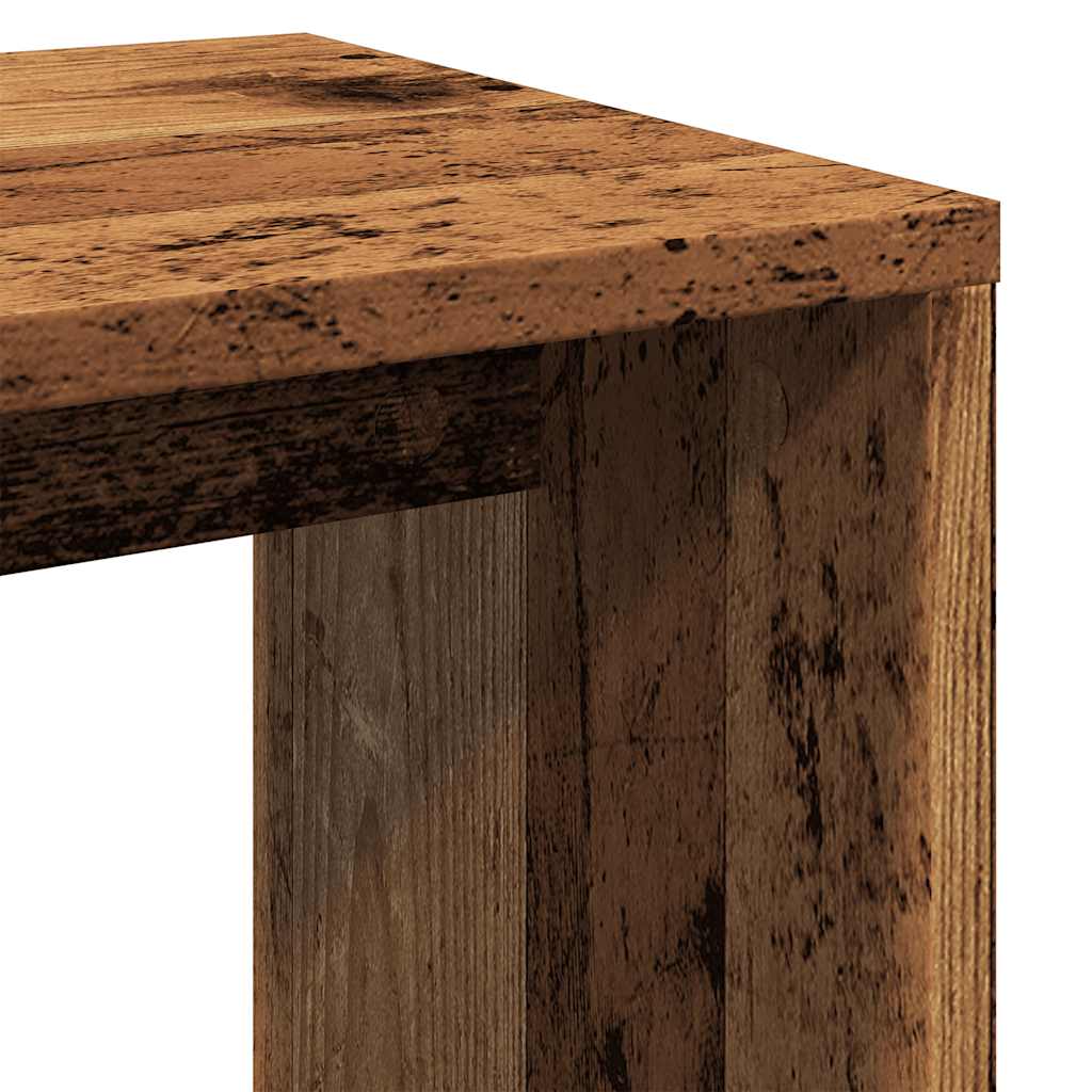 3-delige Tafeltjesset bewerkt hout oud houtkleurig is nu te koop bij PeponiXL, paradijselijk wonen!