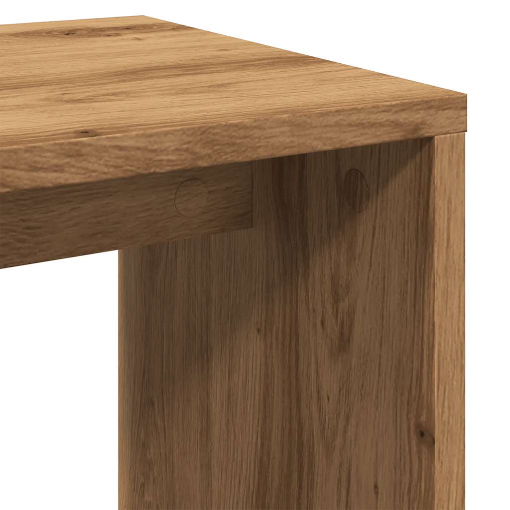 3-delige Tafeltjesset bewerkt hout artisanaal eikenkleur is nu te koop bij PeponiXL, paradijselijk wonen!