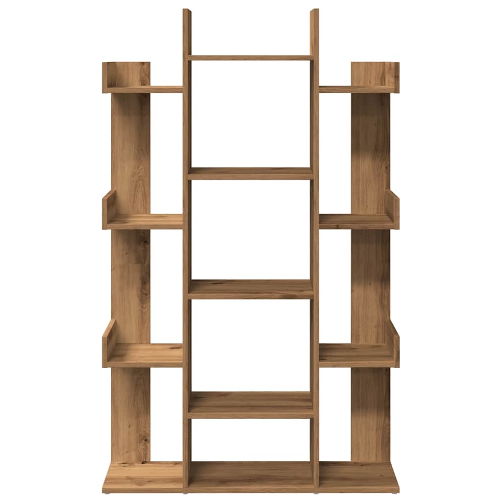 Boekenkast 86x25,5x140 cm bewerkt hout artisanaal eikenkleur is nu te koop bij PeponiXL, paradijselijk wonen!