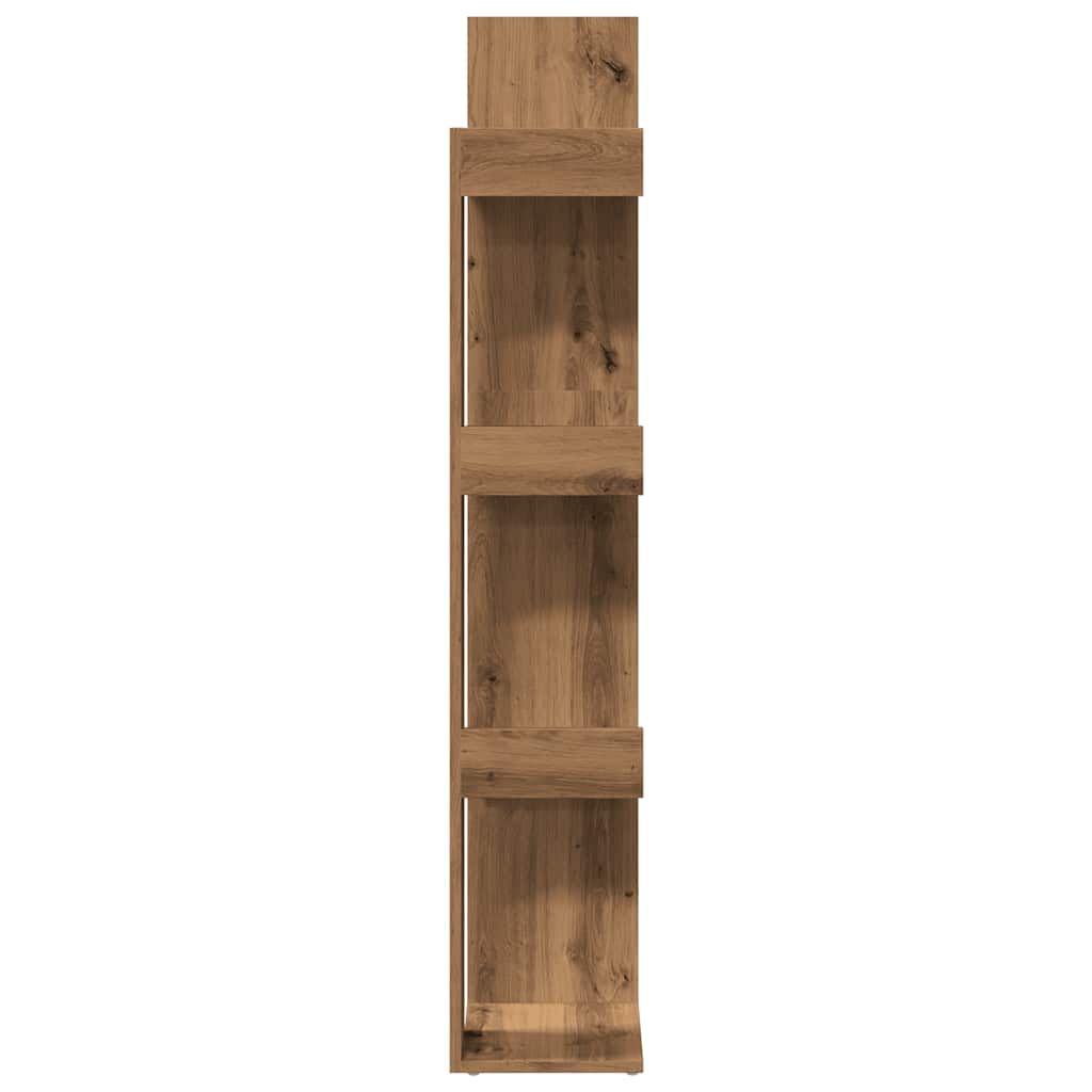 Boekenkast 86x25,5x140 cm bewerkt hout artisanaal eikenkleur is nu te koop bij PeponiXL, paradijselijk wonen!
