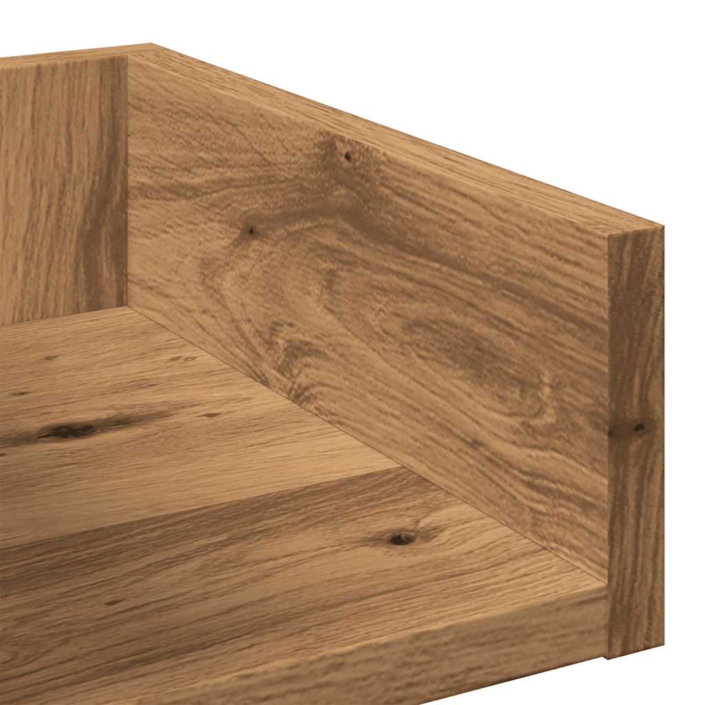 Boekenkast 48x25,5x140 cm bewerkt hout artisanaal eikenkleurig is nu te koop bij PeponiXL, paradijselijk wonen!