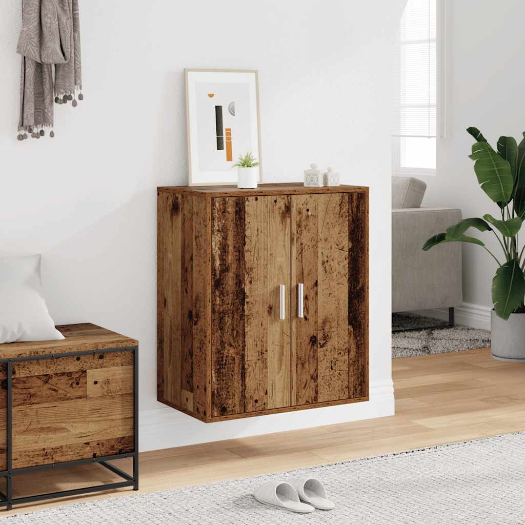 Schoenenkast 60x35x70 cm bewerkt hout oud houtkleurig is nu te koop bij PeponiXL, paradijselijk wonen!