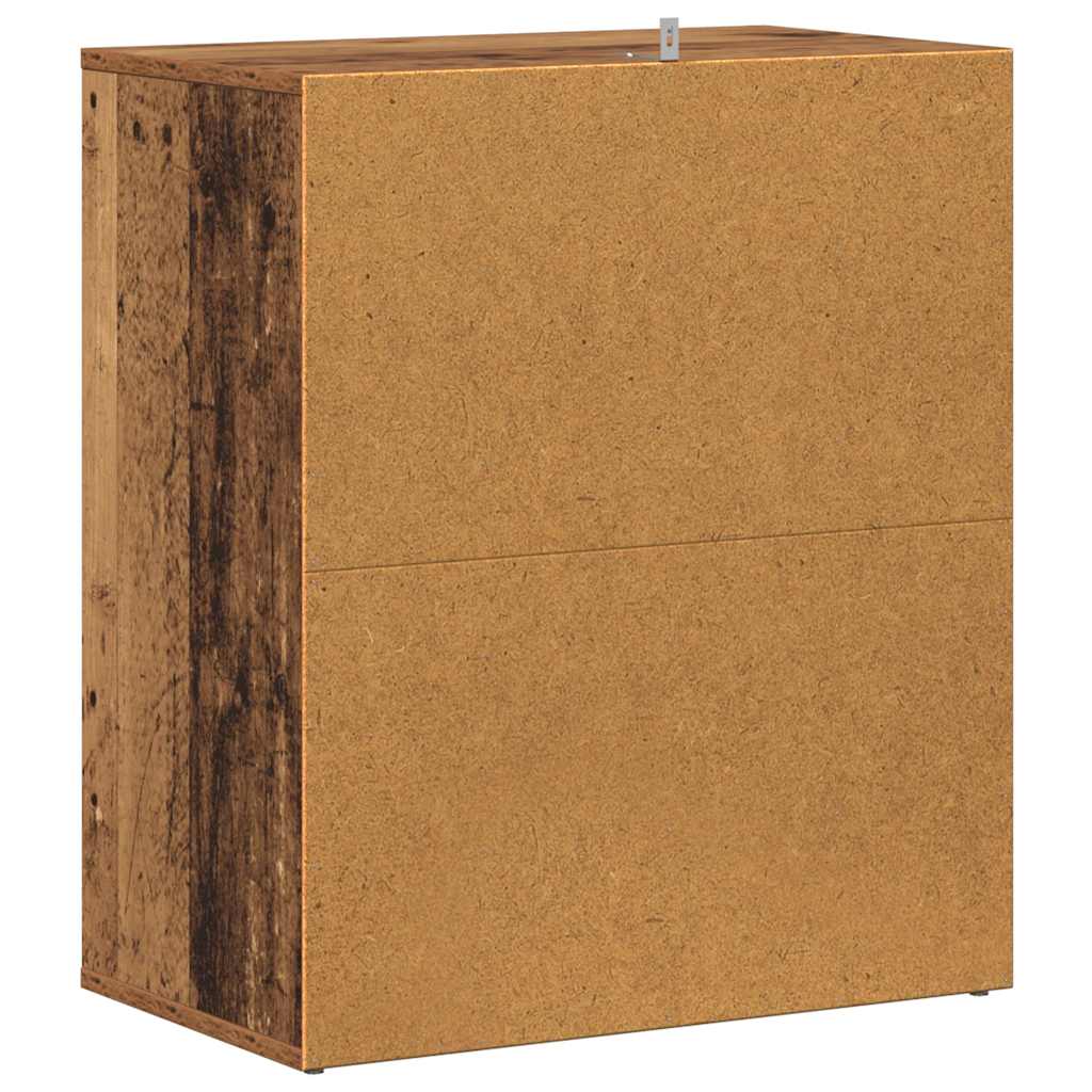 Schoenenkast 60x35x70 cm bewerkt hout oud houtkleurig is nu te koop bij PeponiXL, paradijselijk wonen!