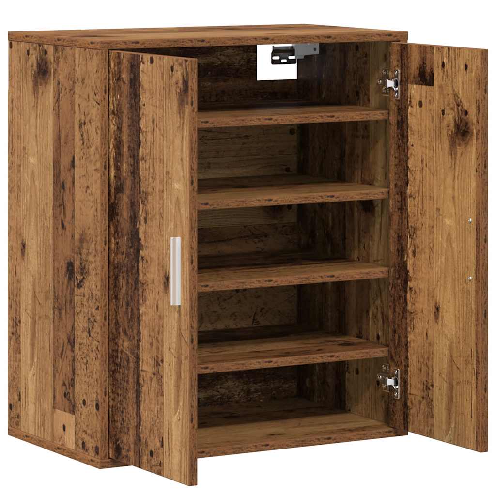 Schoenenkast 60x35x70 cm bewerkt hout oud houtkleurig is nu te koop bij PeponiXL, paradijselijk wonen!