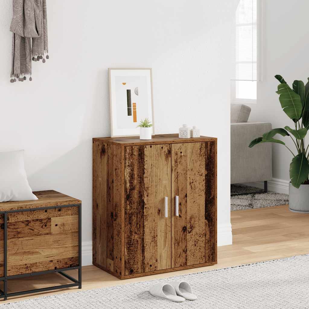 Schoenenkast 60x35x70 cm bewerkt hout oud houtkleurig is nu te koop bij PeponiXL, paradijselijk wonen!
