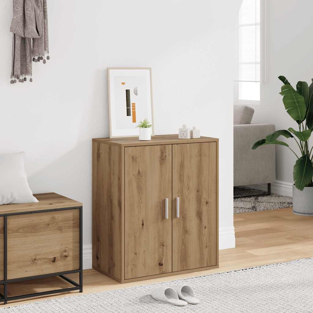 Schoenenkast 60x35x70 cm bewerkt hout artisanaal eikenkleur is nu te koop bij PeponiXL, paradijselijk wonen!
