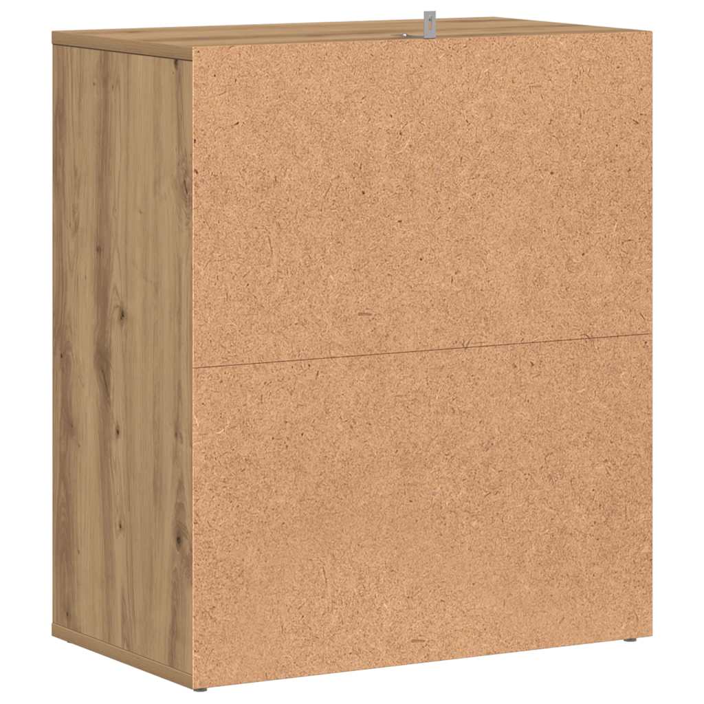 Schoenenkast 60x35x70 cm bewerkt hout artisanaal eikenkleur is nu te koop bij PeponiXL, paradijselijk wonen!