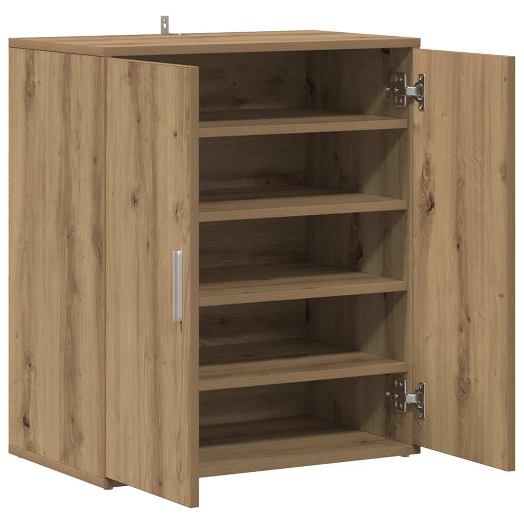Schoenenkast 60x35x70 cm bewerkt hout artisanaal eikenkleur is nu te koop bij PeponiXL, paradijselijk wonen!
