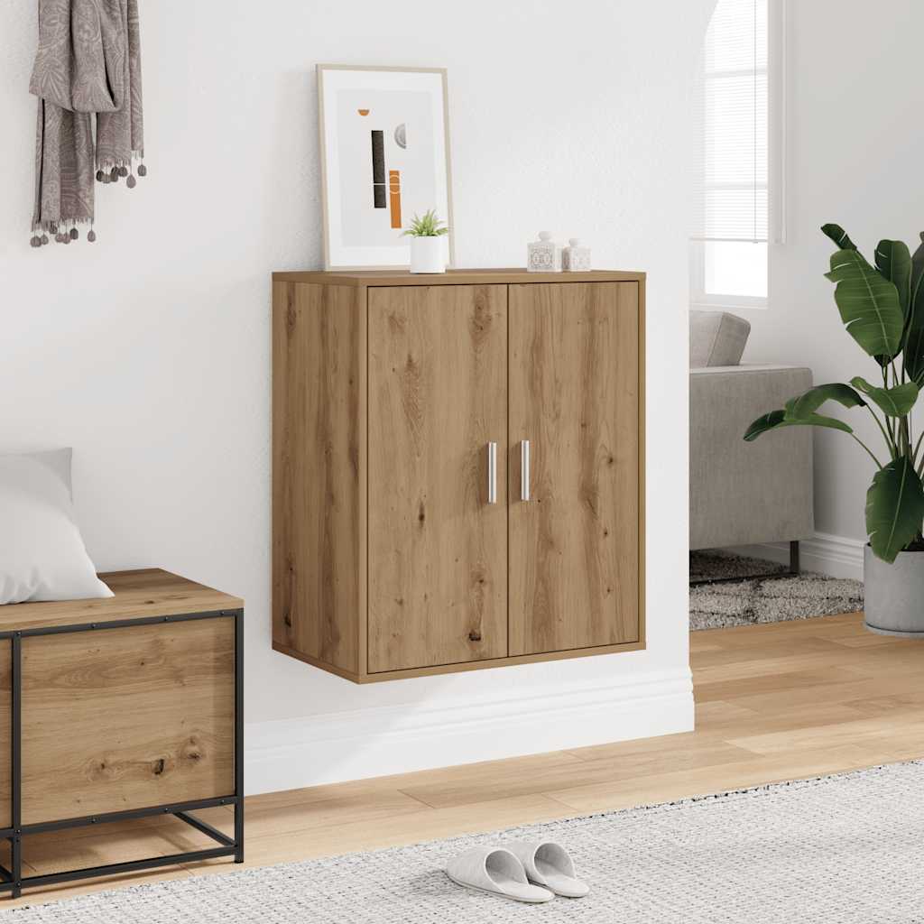 Schoenenkast 60x35x70 cm bewerkt hout artisanaal eikenkleur is nu te koop bij PeponiXL, paradijselijk wonen!